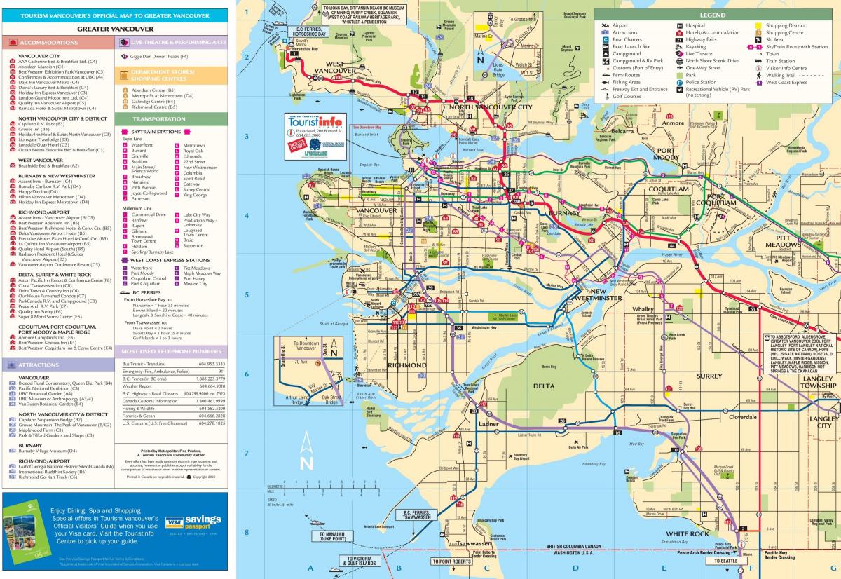 mapa greater vancouver bc