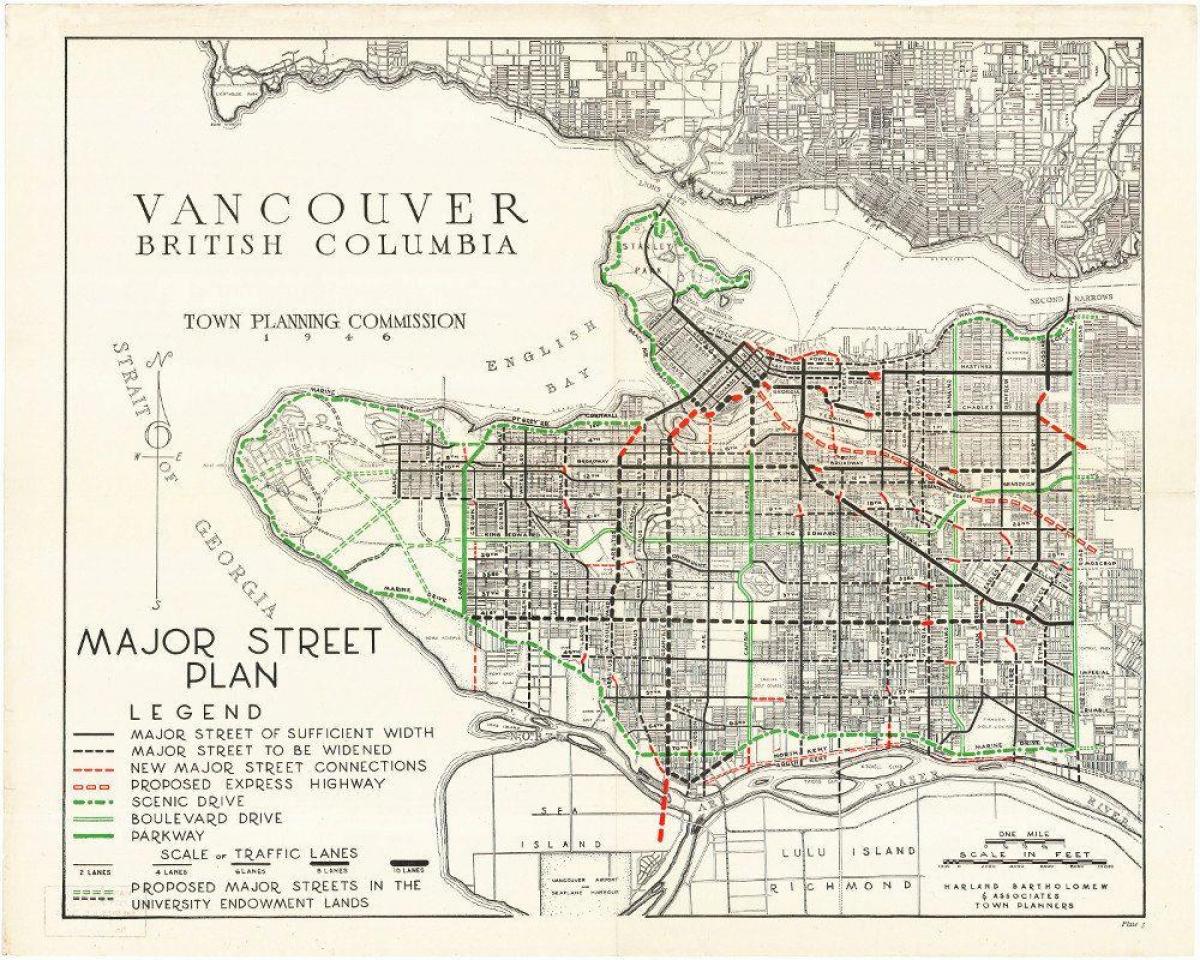 Mapa vintage vancouver