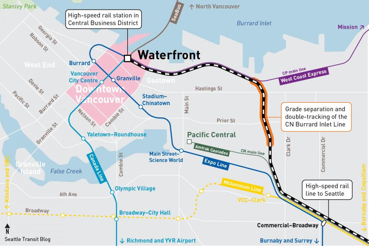 Mapa waterfront geltokia vancouver