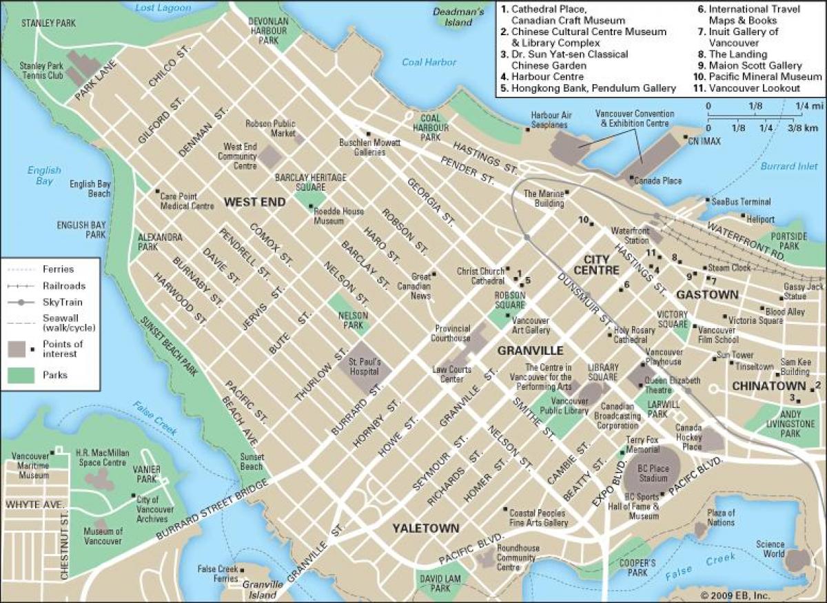 mapa west end-vancouver bc