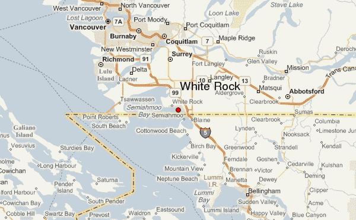Mapa white rock vancouver