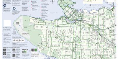 Vancouver bizikleta erreia mapa