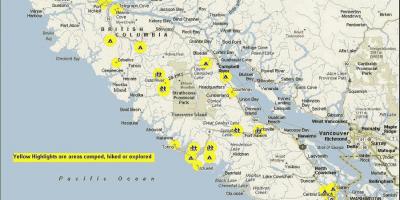 Errepide mapa vancouver island bc
