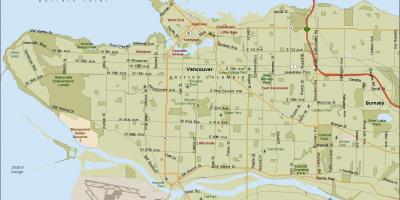 Vancouver kokapena mapa