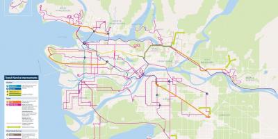 Vancouver garraio sistema mapa