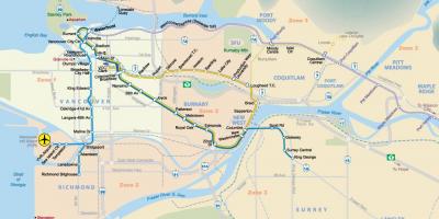 Vancouver bc metroa mapa