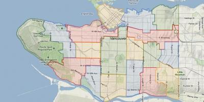 Vancouver school board bilboko itsasadarrean mapa