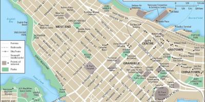 Mapa west end-vancouver bc